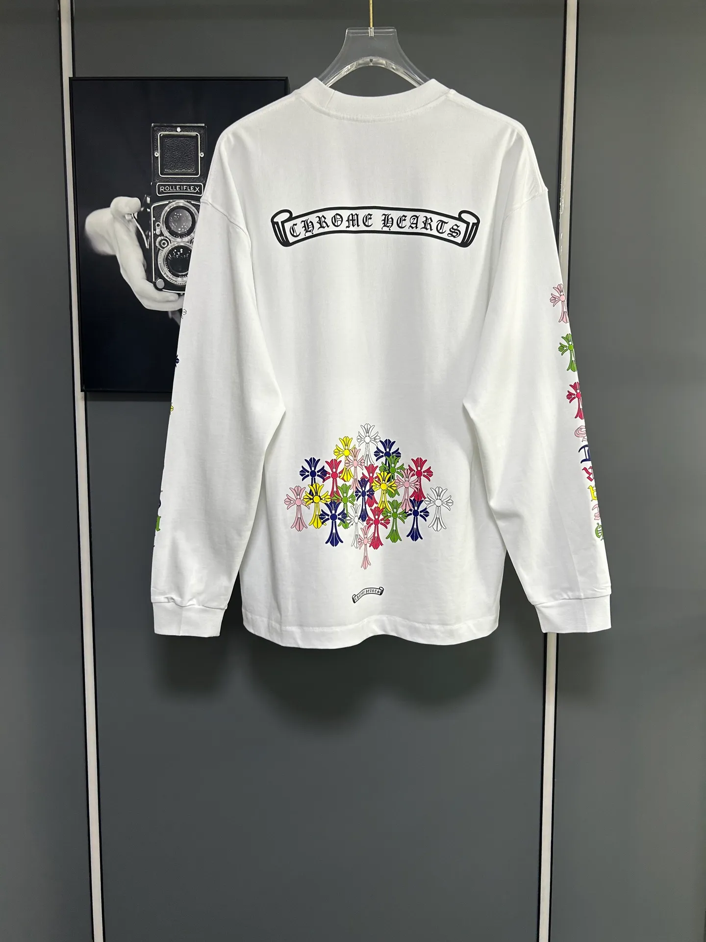 P230 2026 new (exclusive) Chrome Hearts autumn and winter limited edition heavyweight high-weight long-sleeved T-shirt, customized Dreamweaver Yayun ribbed cotton designer concept style Fabric: Heavy 380g Size: S M L XL Color: White Black